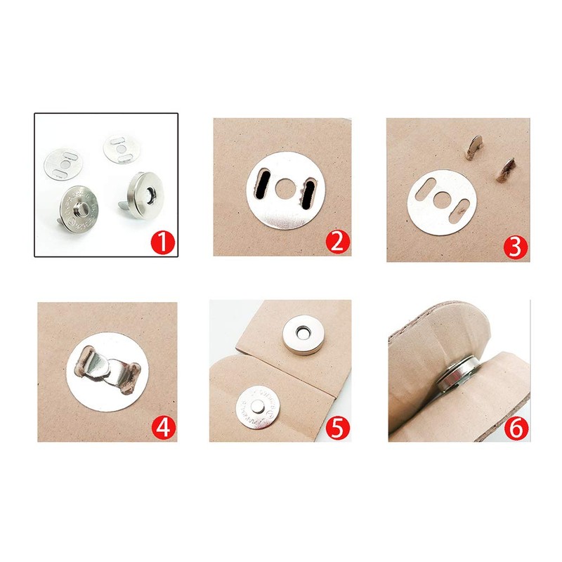 Aligle 50 Sets Magnetic Purse Snap Clasps Button/Great for Closure