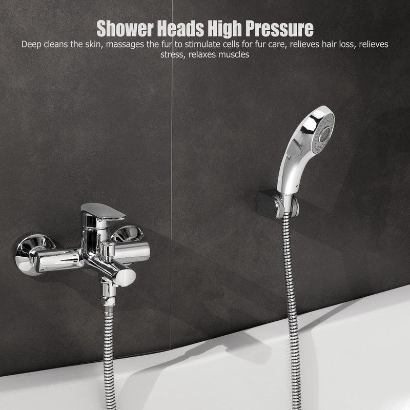 Handheld Shower Heads Silicone Massage Nozzle Ergonomic Handle with G1/2
