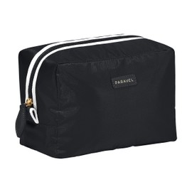 Paravel Toiletry Bag | Made with Recycled Negative Nylon Material | Everyday Travel Toiletry Bag | Derby Black
