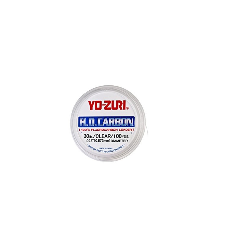 Yo-Zuri H.D. Carbon Fluorocarbon Leader Line, Clear, 80-Pound/30-Yard
