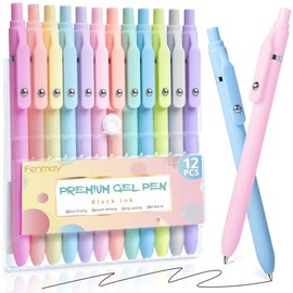 Bolgrafos de gel, juego de 12 bolgrafos de punta fina de 0,5 mm, estticos, de secado rpido, sin manchas, escritura suave, agarre cmodo, lindos...     