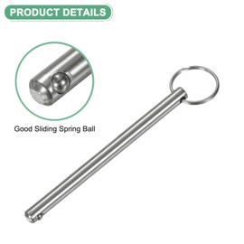 M METERXITY Quick Release Pins, 5/16" [8mm] Diameter, 4.13" [105mm] Usage Length Bimini Top Pin for Shipbuilding/Boat/Trailer, 4.72" [120mm] Total Length 304 Stainless Steel Hardware Pins