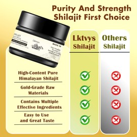 Lktvys Himalayan Shilajit Resin – 500 mg Per Serving, 50 g Jar, Fulvic Acid & Naturally Occurring Minerals, Daily Supplement for Energy & Wellness