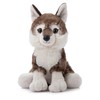 The Petting Zoo Timber Wolf Stuffed Animal, Gifts for Kids, Wild Onez Zoo Animals, Timber Wolf Plush Toy Sitting 12 inches