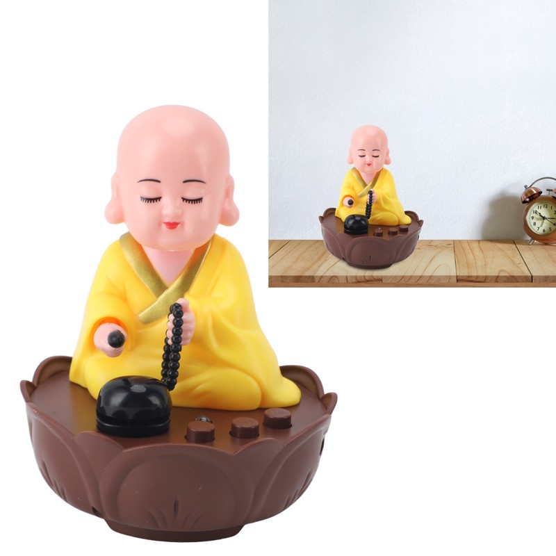 Musical Nodding Monk Figurine Decoration Moving Head Buddha Statue with