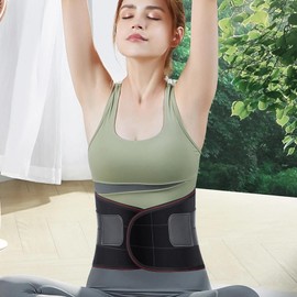 Back Brace for Lower Back,Back Support Brace Lumbar Belt - Compression Belt, Adjustable Waist Protector Belt for Herniated Disc and Scoliosis