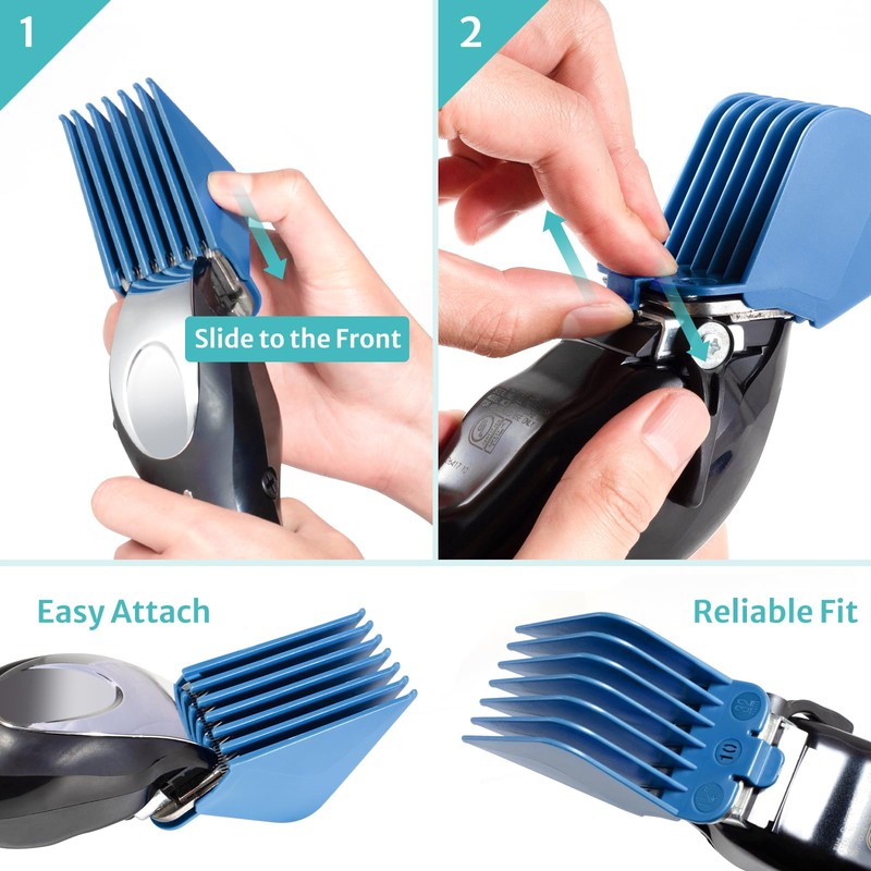 Clipper Guards 12 10 Compatible with Most Wahl Clippers, Color
