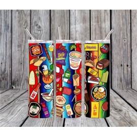 Unbranded Asian Food Collage Tumbler