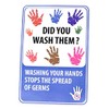 Stop The Spread of Germs WASH Your Hands 4" x