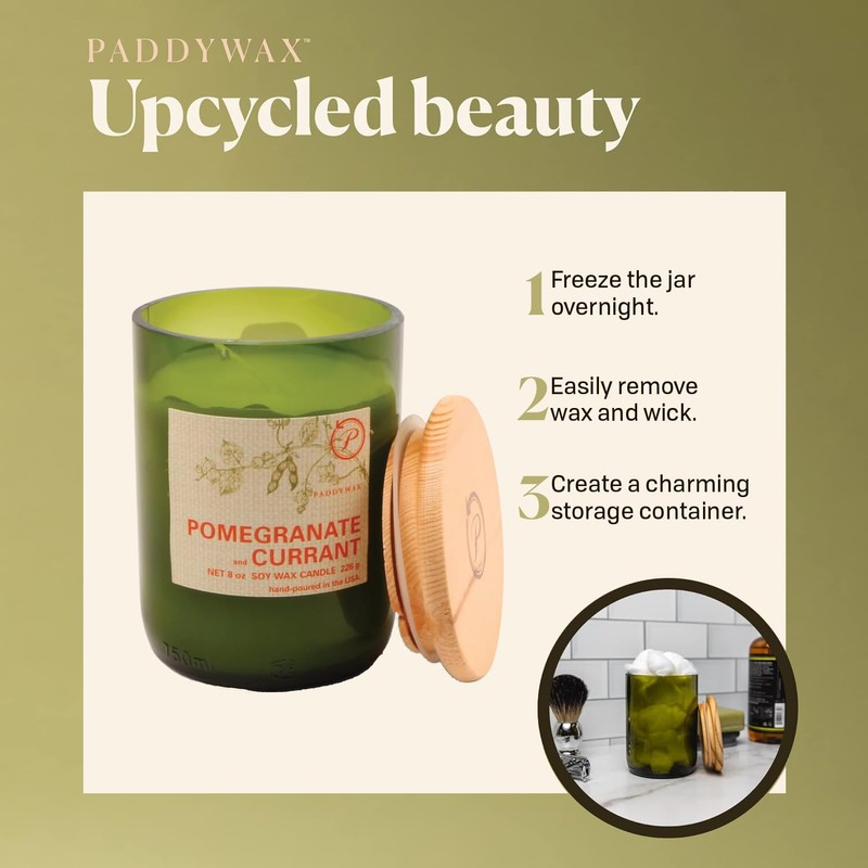 Paddywax Eco Collection Scented Soy Wax Candle in Glass Jar,