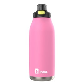 Bubba Radiant Stainless-Steel Pop-Up Straw, 40oz Water Bottle, Medium, Rubberized Azalea
