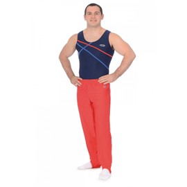 The Zone Atlas Boy's/Men's Sleeveless Gymnastics Leotard 30 Navy/Royal/Red