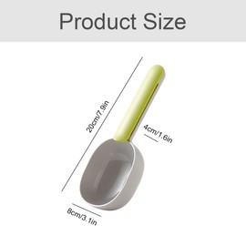 Schaufel für Hundefutter Haustiere Griff mit Clip Haustierfutter Hund Katze liefert Lebensmittel Abfüllschaufel Haustierlöffel Küchenlöffel Haustier Löffel 2 PCS (Indigo + Staub, Grau Grün)