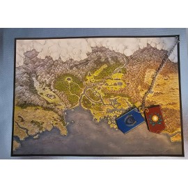 Eiyuden Chronicles Hundred Heroes  Custom Made Cloth Map of the lands of Allraan