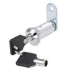 sourcing map Cylinder Zinc Alloy Chrome End Tubes Cam Lock