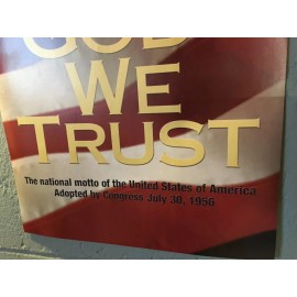 POSTER "IN GOD WE TRUST" 11" X 14" NATIONAL MOTTO SCHOOLS PUBLIC BUILDINGS