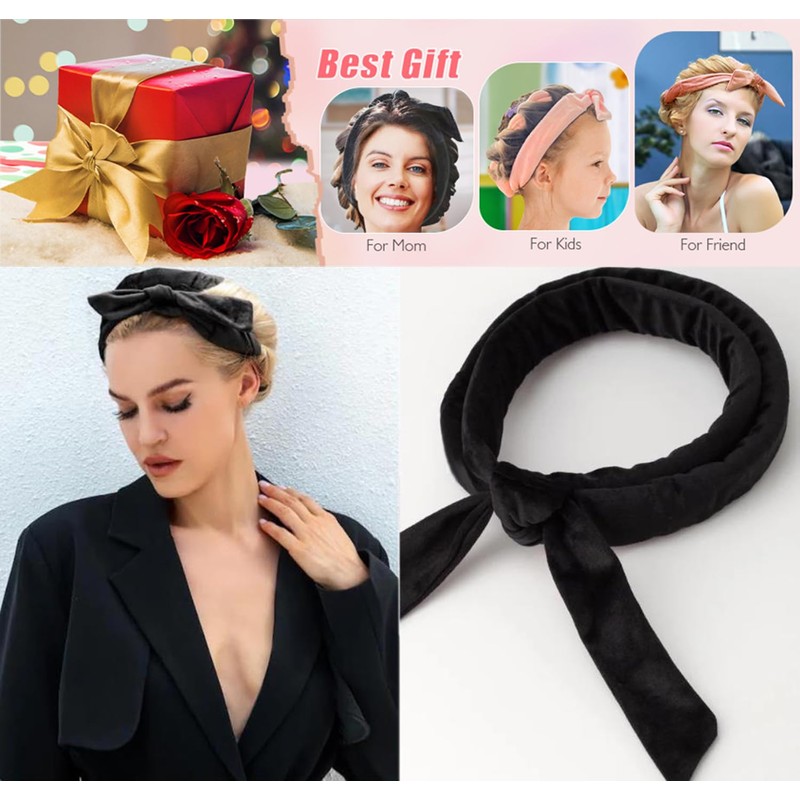 JIEYUCHU Curlers Curls Without Heat, DIY Curlers Overnight Set, Manual