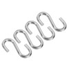PATIKIL Set of 4 S Hooks 3.4" 304 Stainless Steel