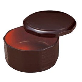 J-kitchens Hitsumabushi Container, Eel, Mini Wood Carving, Rice Bowl, Vermilion Tamanai, 5.1 x 3.1 inches (13 x 8 cm), Dishwasher Safe, Made in Japan