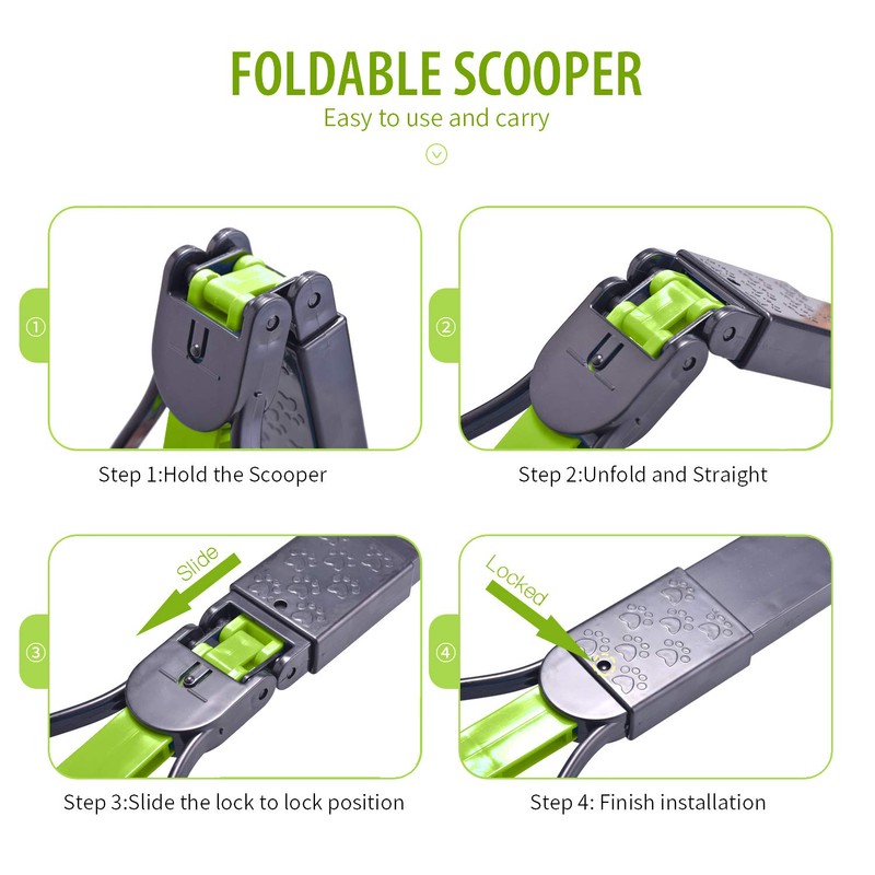 PPOGOO Non-Breakable Pet Pooper Scooper for Dogs and Cats with