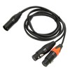 XLR Male to Dual XLR Female Cable Y Type Splitter