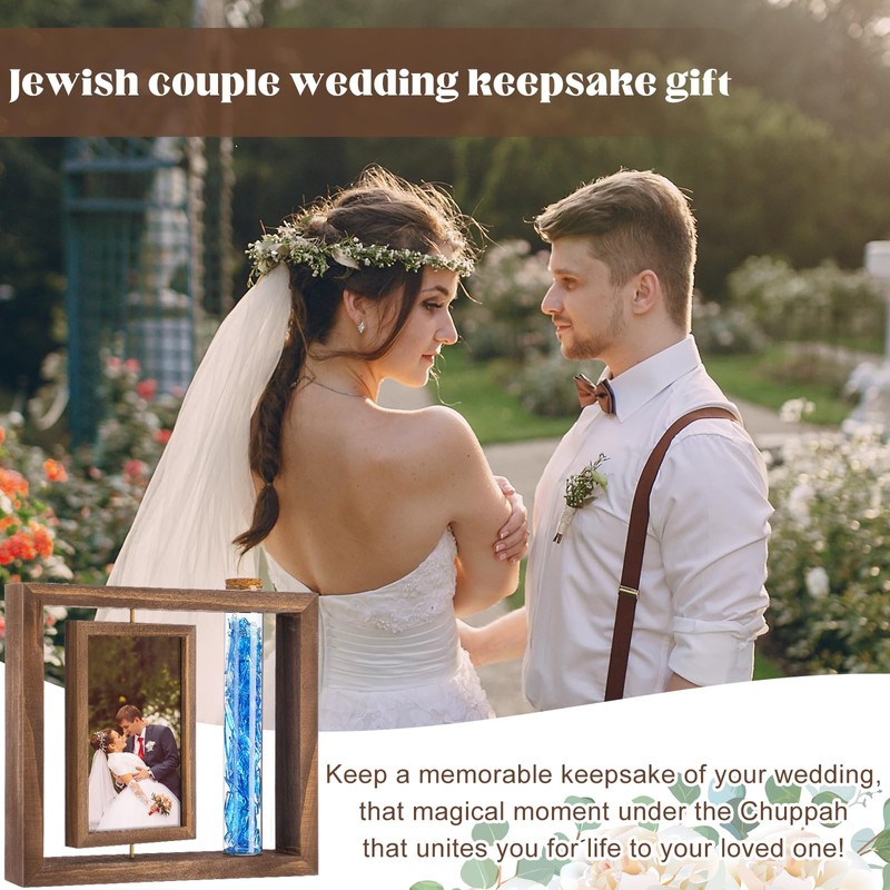 Jewish Wedding Picture Frame Jewish Chuppah Glass Frame Keepsake for
