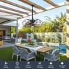 20" Outdoor Ceiling Fan with Light, With Remote and App