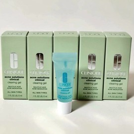Clinique 5Pcs Clinique Acne Solutions Clinical Clearing Gel Sample 0.1oz / 3mL = 15ML NIB