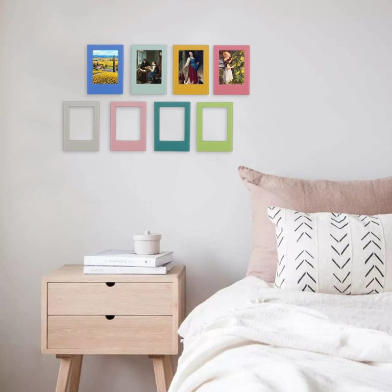 10 Color Magnetic Photo Frame Plastic Refrigerator Magnets Fridge Frames