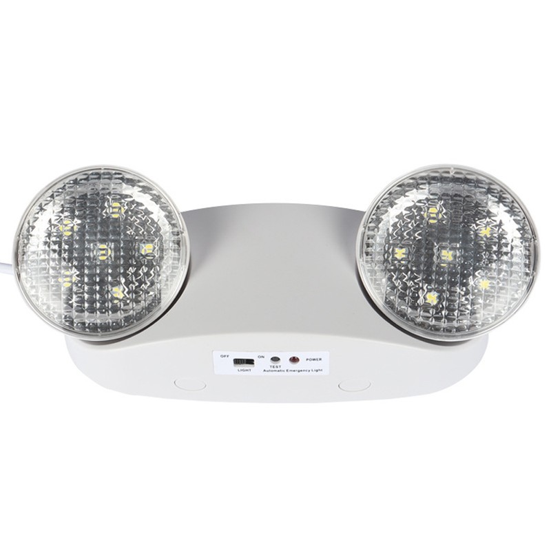 LED Emergencies Light Dual-Heads Rotatable Light with Battery Backup for