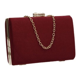 SwankySwans Women's Surrey Clutch Bag, Burgundy