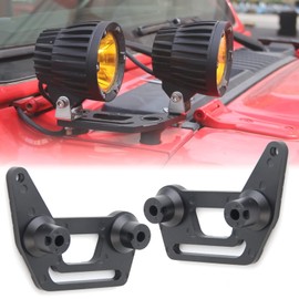 KMFCDAE Cowl Mount Dual Light Bracket for Jeep JL Pillar Cube Light Pods Mounting Bracket for Jeep JL Wrangler/Gladiator JT 2018 2019 2020 2021 2022 2023 - Pair