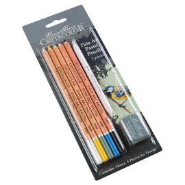 Cretacolor Fine Art Pastel Pencil 7-Piece Set, Multi