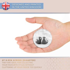 Destination Vinyl ltd Magnet for Refrigerator, Fridge BW - Cute Love Hearts Valentines for Office, Cabinet and Whiteboard, Magnetic Stickers, 38017