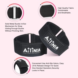 AITINIA Booty Bands, Booty Bands for Working Out,Blood Flow Restriction Bands,Adjustable Velcro BFR Training Bands, Resistance Bands for Exercising Your Butt, Squat, Thigh(Black)