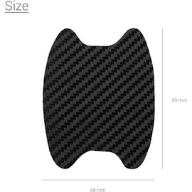 GMWD 4 piezas universales de fibra de carbono para manija de puerta de coche, antiarañazos, protector de manija de puerta automática (negro)
