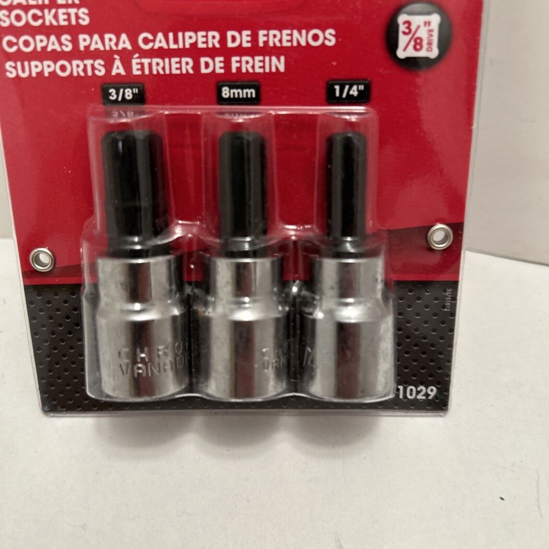 Autocraft Brake Caliper Socket 3 Pack SAE/Metric 3/8” Drive New