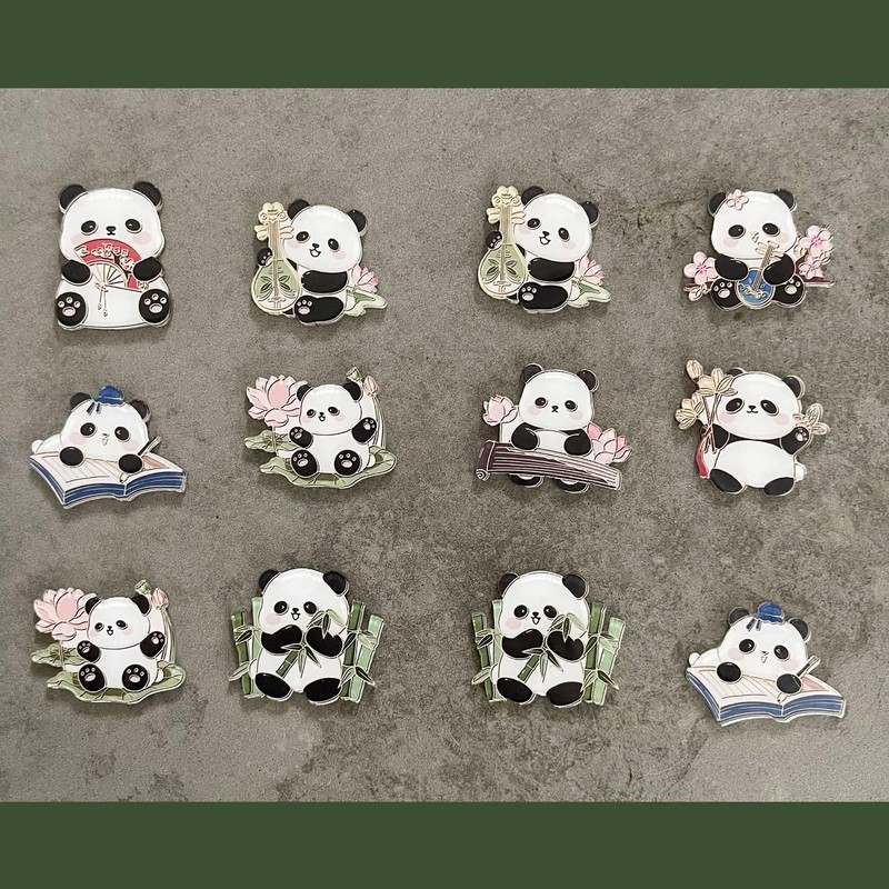 12 Pack Fridge Magnets Panda Refrigerator Office Magnets for Calendars