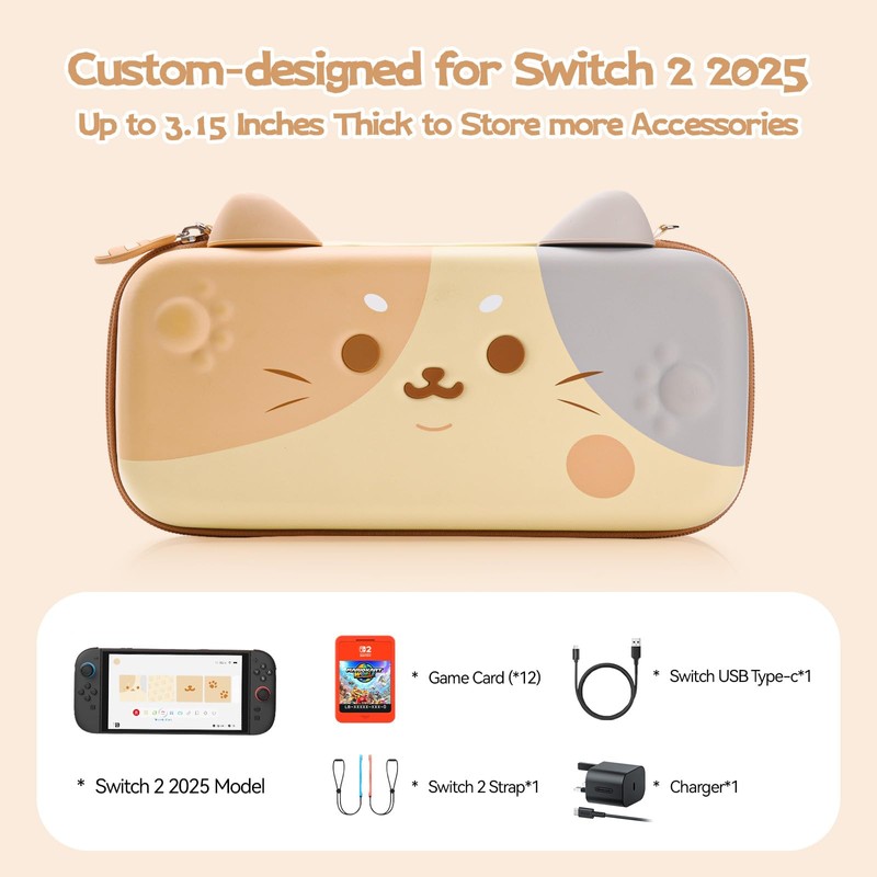 GeekShare Carrying Case Compatible with Switch 2 (2025) 7.9 Inch,