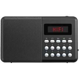 auvisio Mini Radio Bluetooth: FM-Taschenradio, Bluetooth, MP3-Player, Display, USB, microSD & Akku (Radio mit USB Stromversorgung, Kleines Radio mit Bluetooth, Taschenlampen)