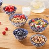 AntoKueh 6 inches Blue and White Ceramic Bowls, 25Oz Deep