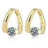 Aretes Finos de Moissanita – Plata 925 Chapada en Oro,