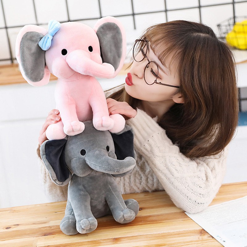 Elephant Plush Toy Multipurpose Cute Safe Comfortable Soft Fluffy Stuffed