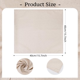 LUKDUNG Pack of 6 Napkins, Linen Polyester Napkins, 40 x 40 cm, Reusable Muslin Napkins for Parties, Weddings, Home, Bridal Showers, Table Decorations, Beige