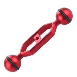 CS PRIORITY CNC Tripod Hold Mount Adapter with Dual Ball Joint Arm 5/7 / 9/11 inch for Gopr Sports Action Video Camera Underwater Diving Accessory (red,5 inch)