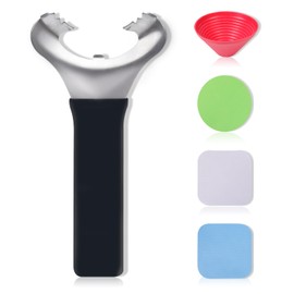 Zoiwdur Mason Jar & Bottle Opener with 4 Pcs Gripper Pads, No Lid Dents or Damage, Easy-Twist Lid Opener Tool for Seniors with Arthritis, Weak Hands