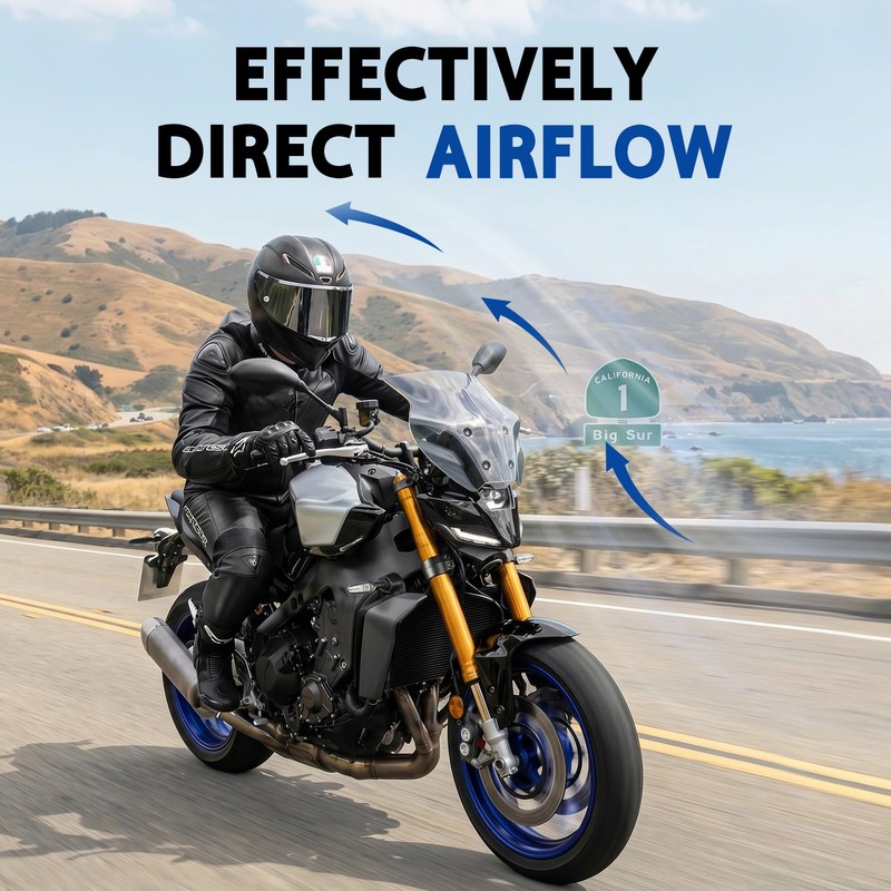 Double Bubble Windshield Fit for MT-09 MT09 SP 2021-2023, Smoke