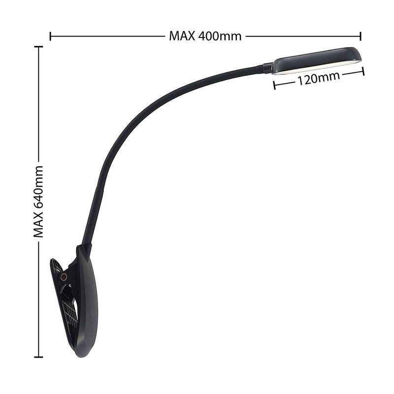 Najari LED Clamp Light (with Touch Dimmer) with Dimmable USB