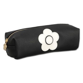 Mariqwant Enamel Icon Daisy Patch, Square Pencil Case, Black, One Size Fits All