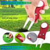 BENACES 2 Pack Foldable Golf Divot Tool, Magnetic Turf Repair